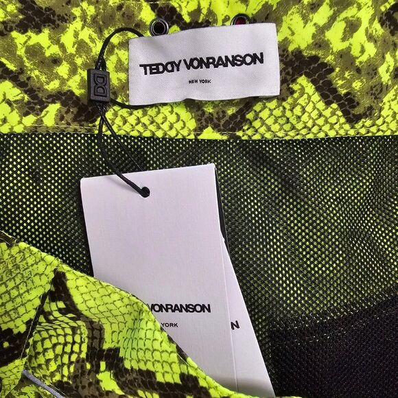 Teddy Vonranson Snakeskin Swim Shorts Trunks Green Men's Size 34 Msrp $345 - Picture 11 of 12